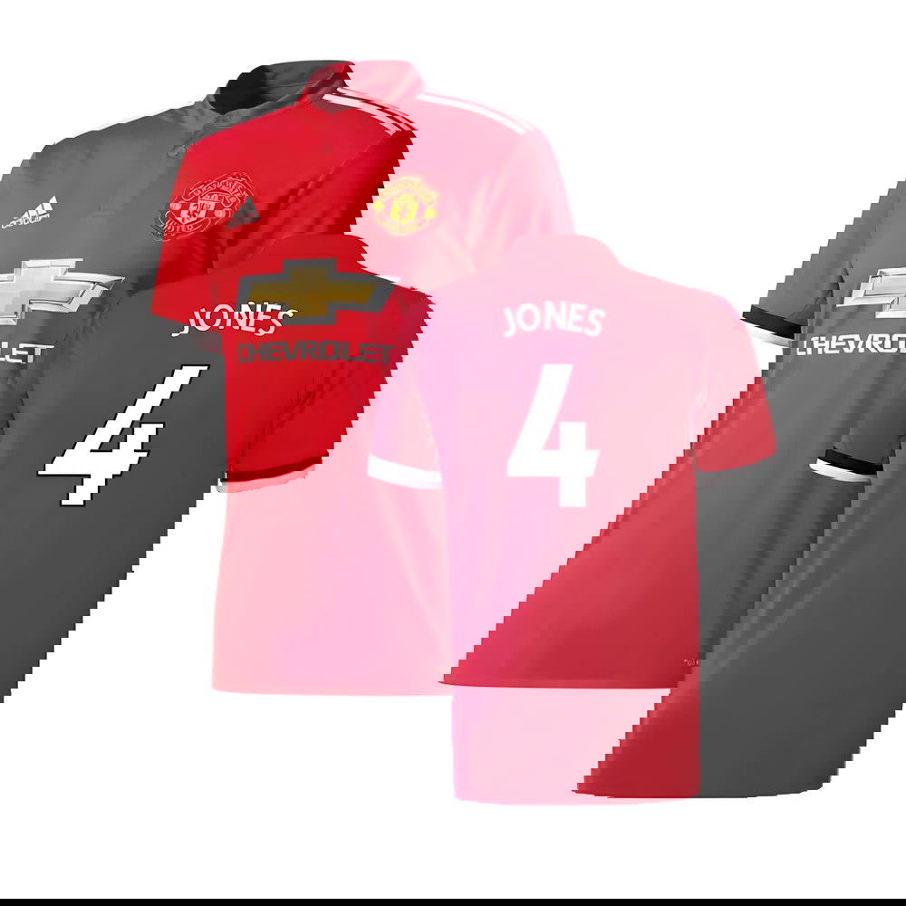 Manchester United 2017-18 Home Shirt ((Excellent) 4-5 Year) (Jones 4) Manchester United 2017-18 Home Shirt ((Excellent) 4-5 Year) (Jones 4)