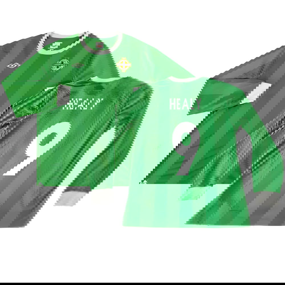 Northern Ireland 2010-12 Long Sleeve Home Shirt ((Good) XL) (Healy 9) Northern Ireland 2010-12 Long Sleeve Home Shirt ((Good) XL) (Healy 9)