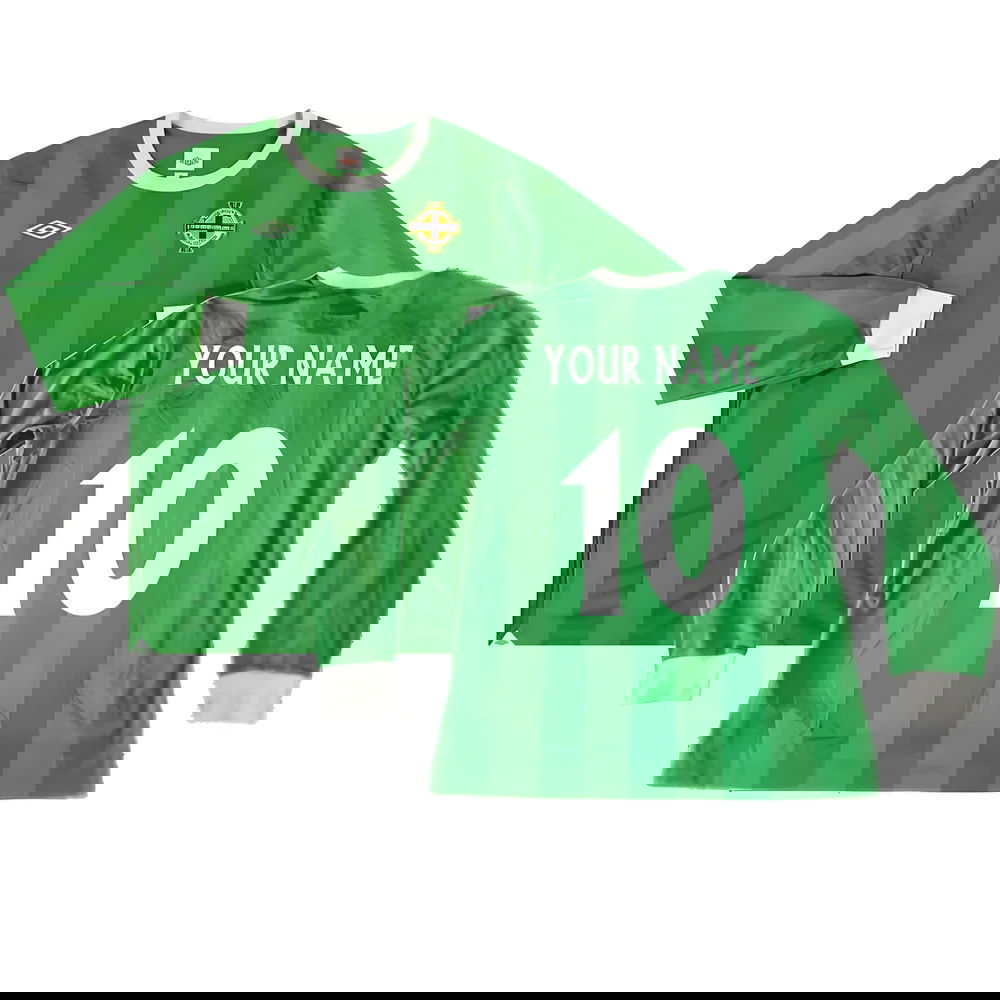 Northern Ireland 2010-12 Long Sleeve Home Shirt ((Good) XL) (Your Name) Northern Ireland 2010-12 Long Sleeve Home Shirt ((Good) XL) (Your Name)