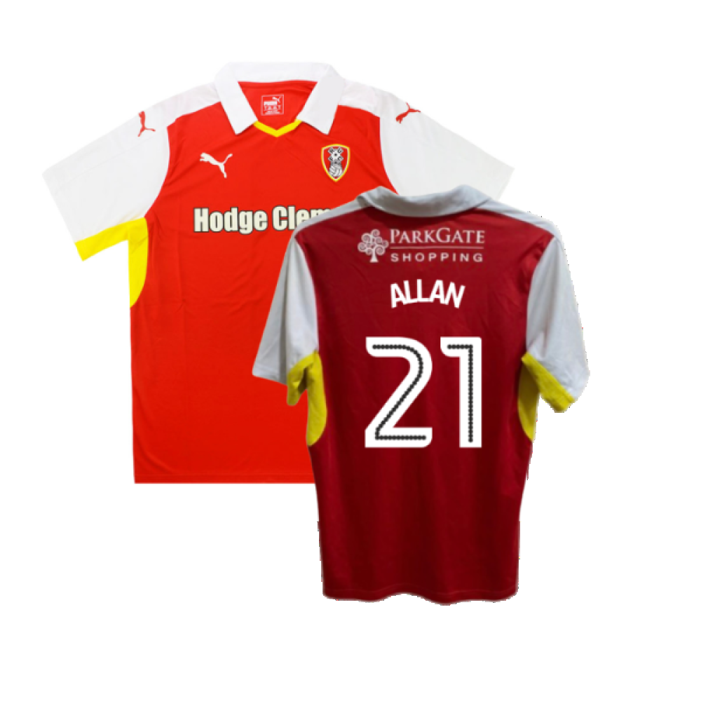 Rotherham 2016-17 Home Shirt ((Good) XL) (Allan 21) Rotherham 2016-17 Home Shirt ((Good) XL) (Allan 21)