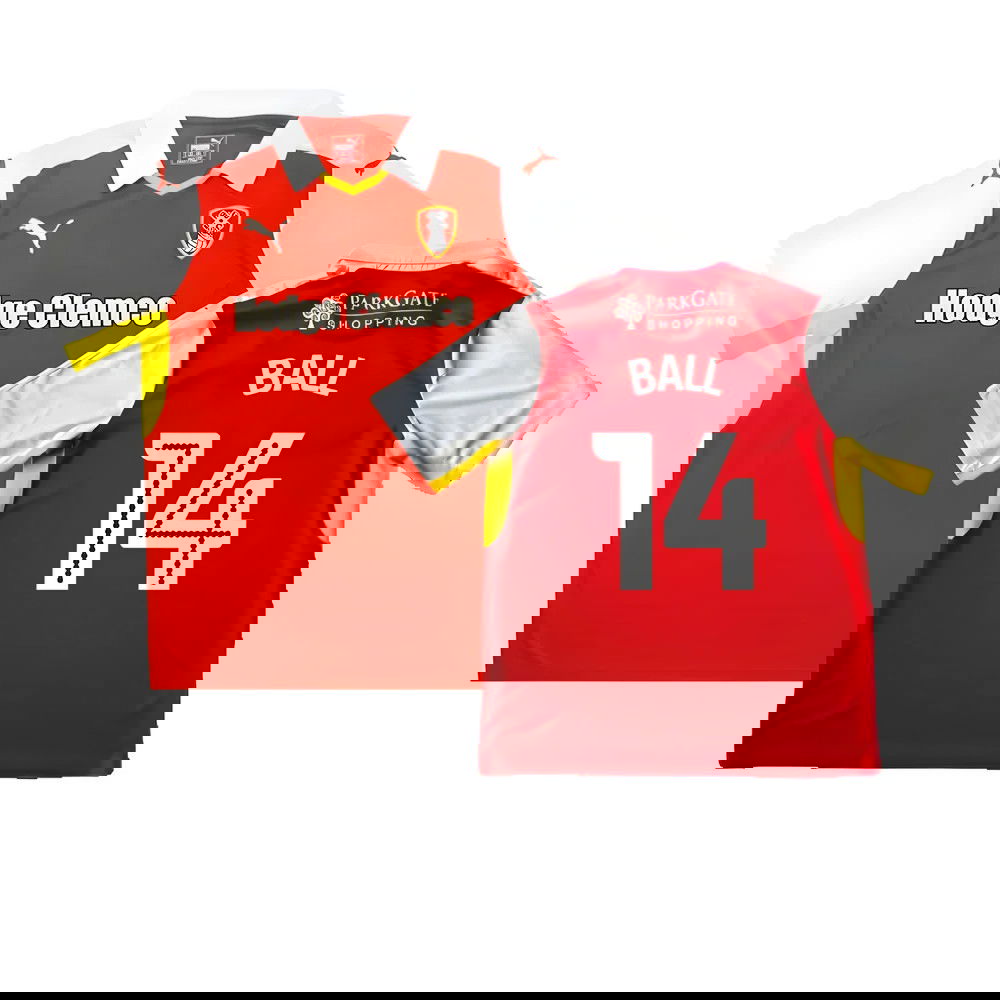 Rotherham 2016-17 Home Shirt ((Good) XL) (Ball 14) Rotherham 2016-17 Home Shirt ((Good) XL) (Ball 14)