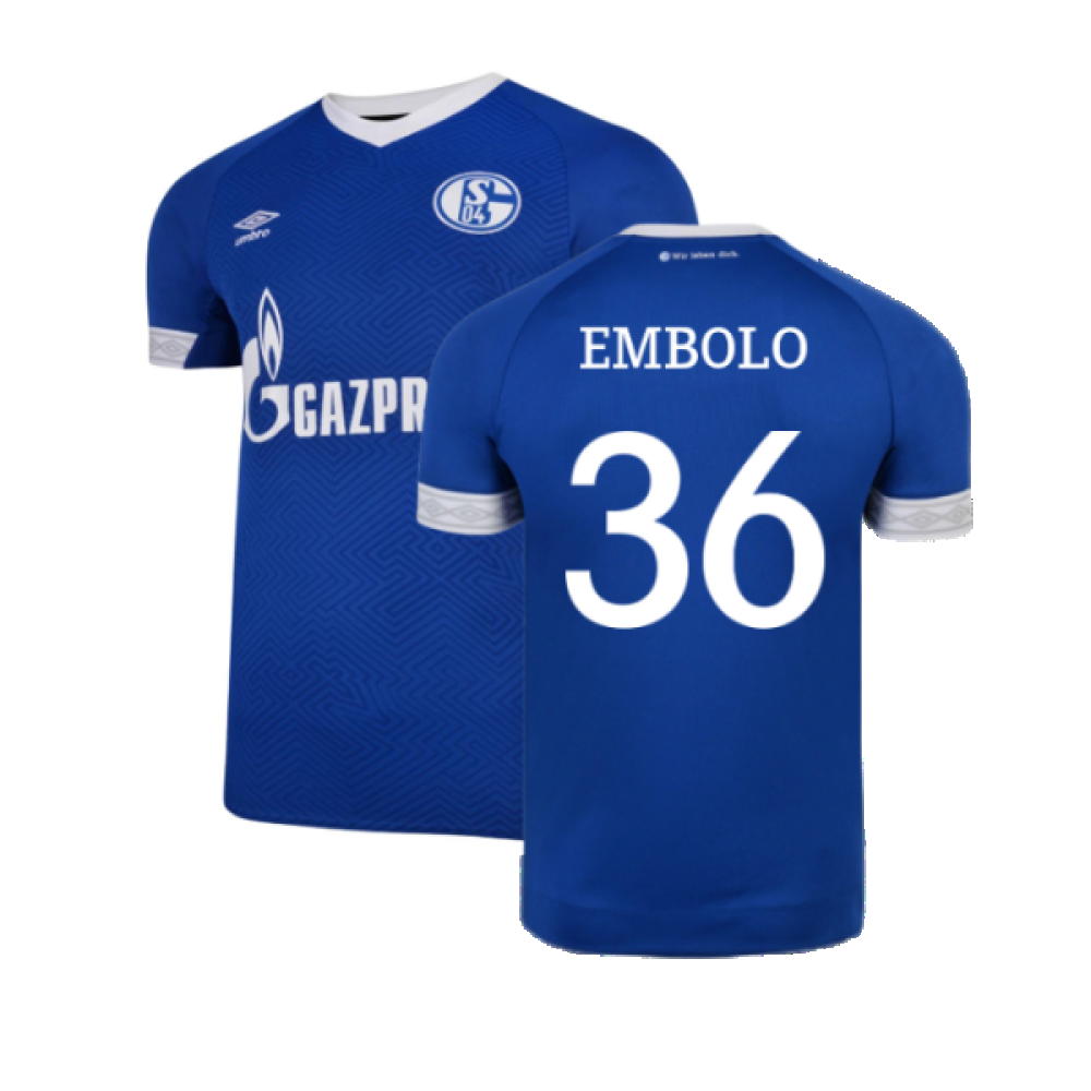 Schalke 2018-19 Home Shirt ((Mint) XXL) (Embolo 36) Schalke 2018-19 Home Shirt ((Mint) XXL) (Embolo 36)
