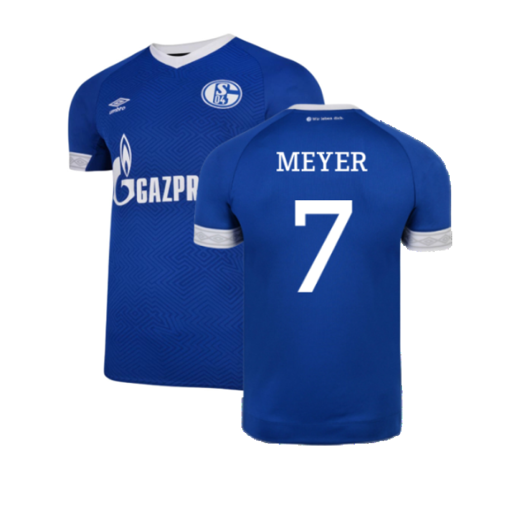 Schalke 2018-19 Home Shirt ((Mint) XXL) (Meyer 7) Schalke 2018-19 Home Shirt ((Mint) XXL) (Meyer 7)