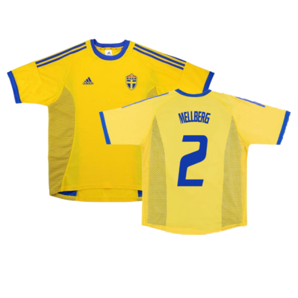 Sweden 2002-03 Home Shirt ((Very Good) S) (Mellberg 2) Sweden 2002-03 Home Shirt ((Very Good) S) (Mellberg 2)