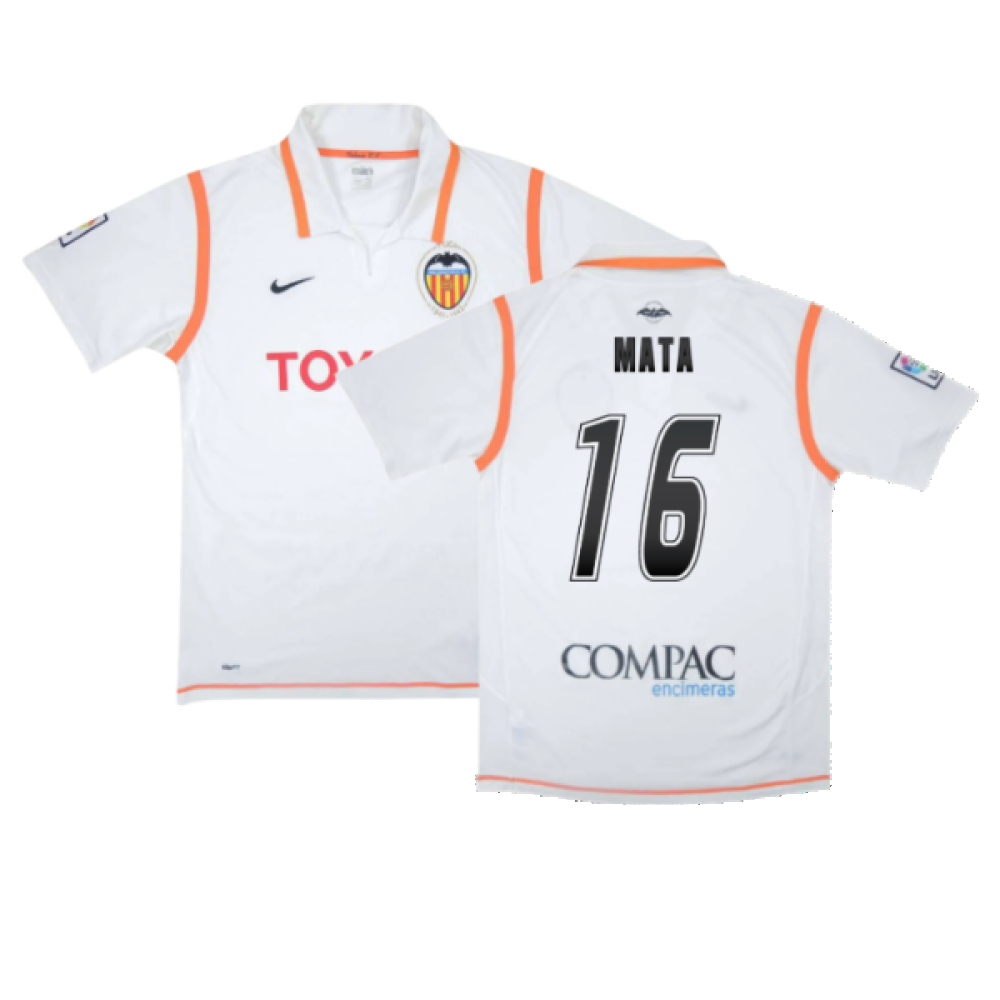 Valencia 2007-08 Home Shirt ((Excellent) S) (Mata 16) Valencia 2007-08 Home Shirt ((Excellent) S) (Mata 16)