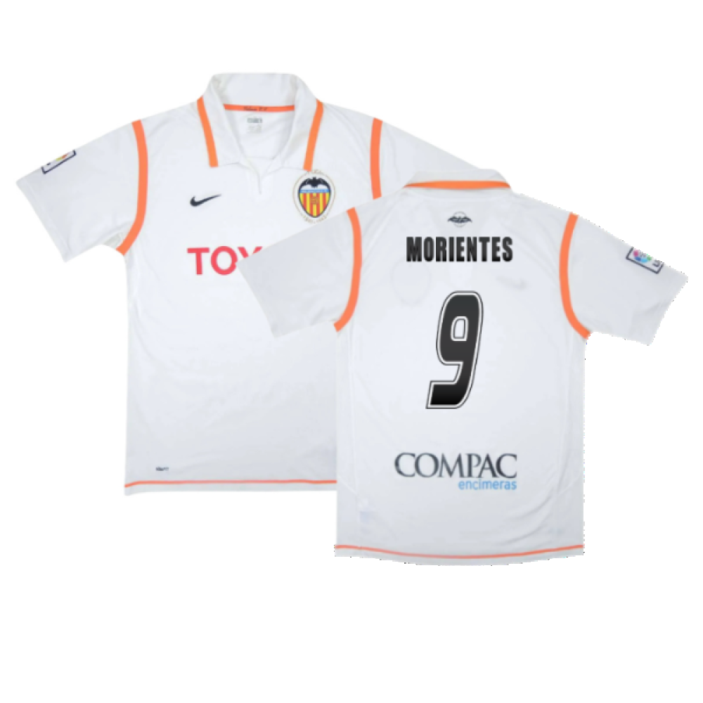 Valencia 2007-08 Home Shirt ((Excellent) S) (Morientes 9) Valencia 2007-08 Home Shirt ((Excellent) S) (Morientes 9)