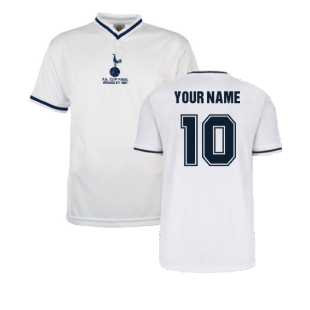 Tottenham Hotspur 1981 FA Cup Final Retro Shirt (Your Name) Tottenham Hotspur 1981 FA Cup Final Retro Shirt (Your Name)