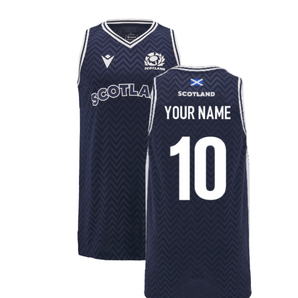 2024-2025 Scotland Rugby Basketball Singlet (Navy) (Your Name) 2024-2025 Scotland Rugby Basketball Singlet (Navy) (Your Name)