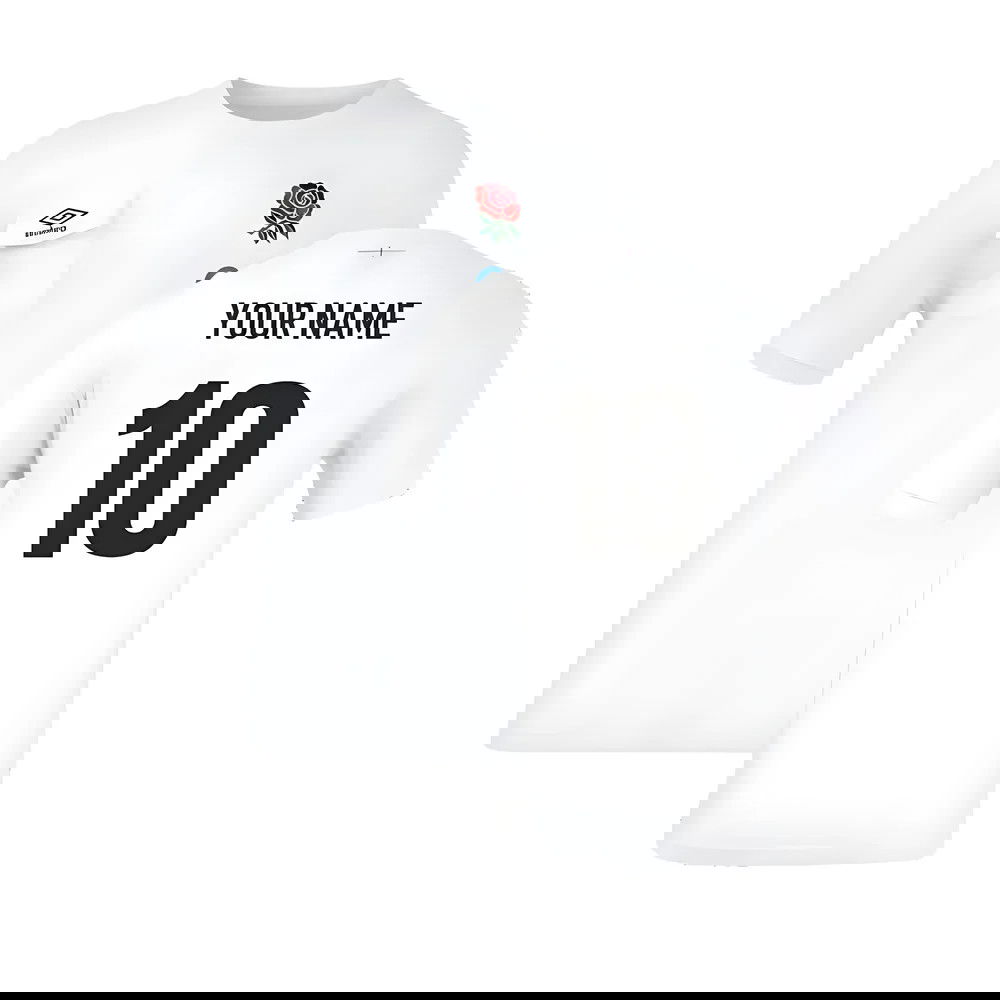 2024-2025 England Rugby Presentation Tee (White) (Your Name) 2024-2025 England Rugby Presentation Tee (White) (Your Name)