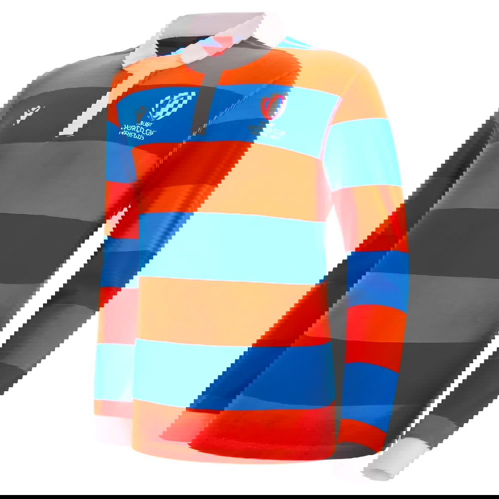 RWC 2023 Hooped LS Rugby Jersey (Blue) RWC 2023 Hooped LS Rugby Jersey (Blue)