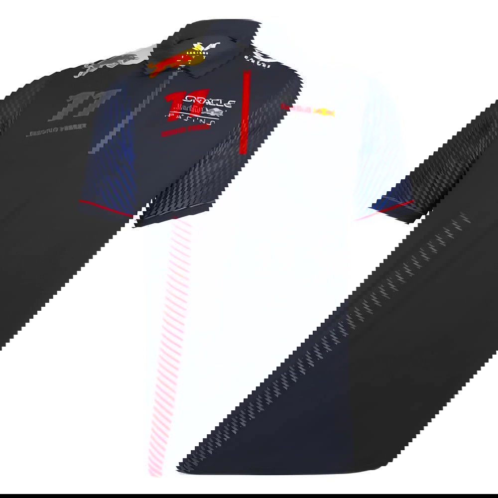 2023 Red Bull Racing Sergio Perez Mens Polo Shirt (Navy) 2023 Red Bull Racing Sergio Perez Mens Polo Shirt (Navy)