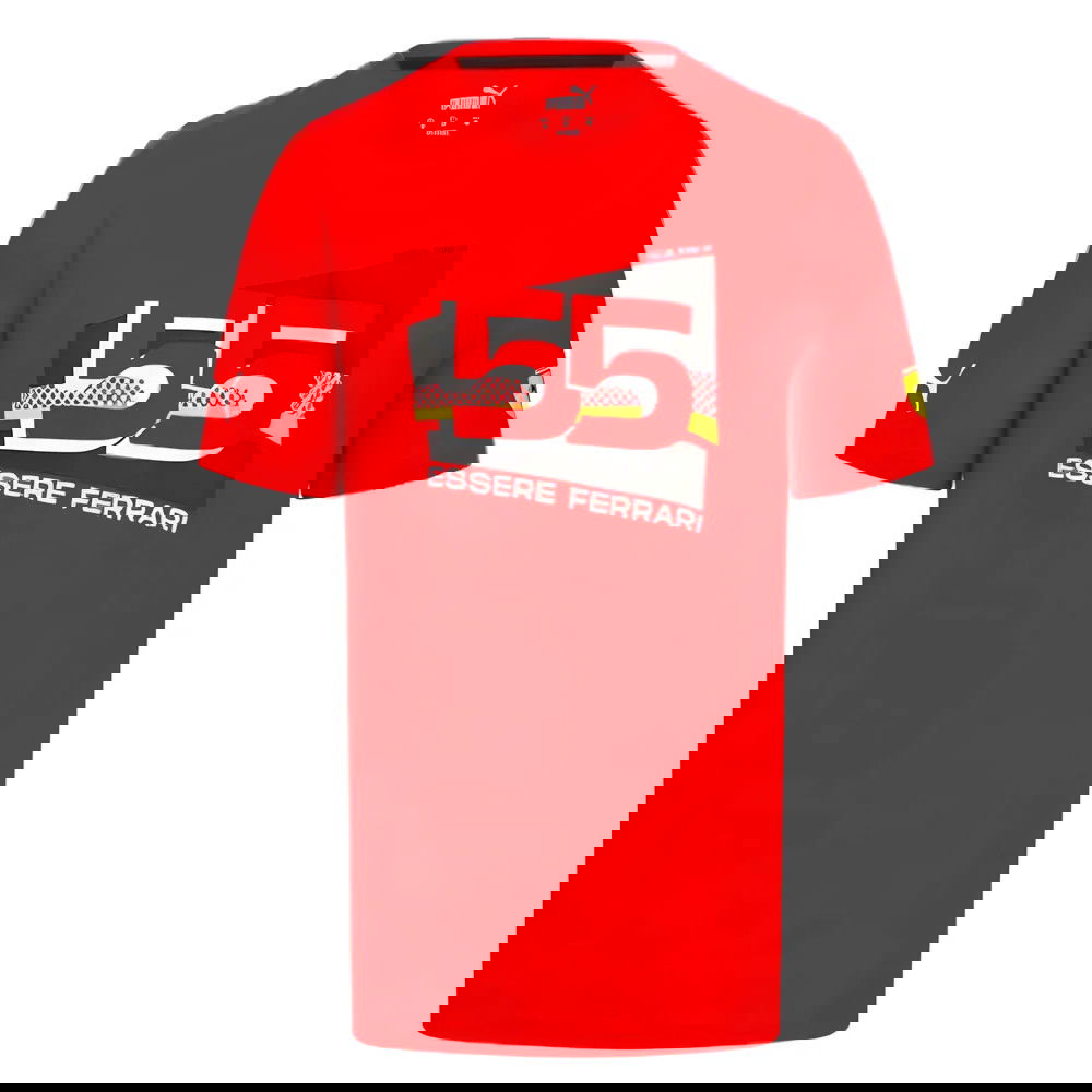 2023 Ferrari Carlos Sainz #55 Driver T-Shirt (Red) 2023 Ferrari Carlos Sainz #55 Driver T-Shirt (Red)
