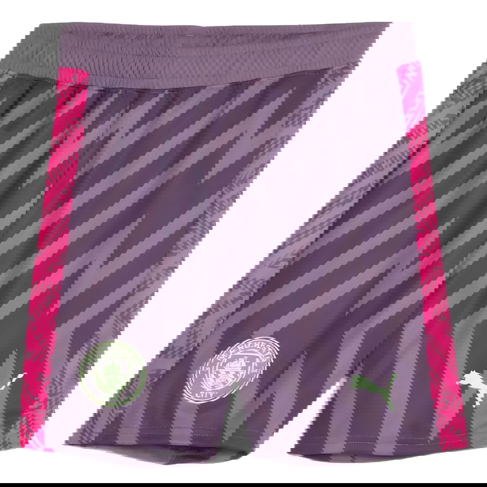 2023-2024 Man City Goalkeeper Shorts (Purple Charcoal) - Kids 2023-2024 Man City Goalkeeper Shorts (Purple Charcoal) - Kids