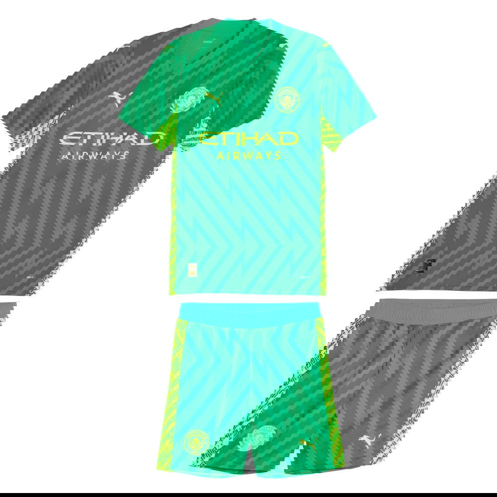 2023-2024 Man City Goalkeeper Mini Kit (Green) 2023-2024 Man City Goalkeeper Mini Kit (Green)