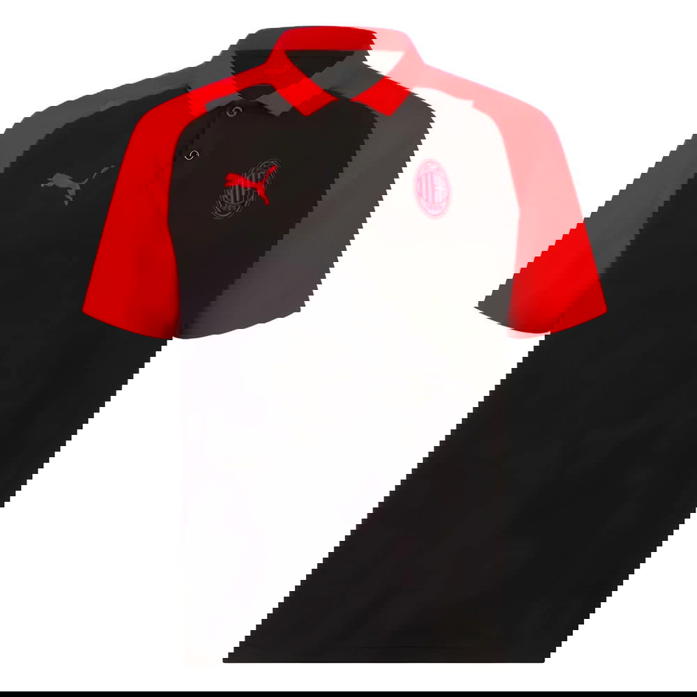 2023-2024 AC Milan Casuals Polo Shirt (Black) 2023-2024 AC Milan Casuals Polo Shirt (Black)