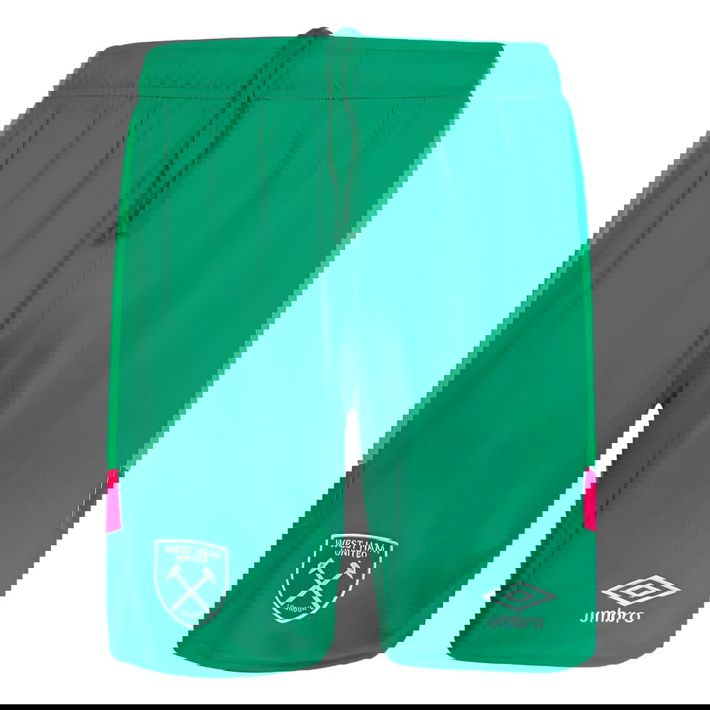 2023-2024 West Ham Goalkeeper Shorts (Green) - Kids 2023-2024 West Ham Goalkeeper Shorts (Green) - Kids