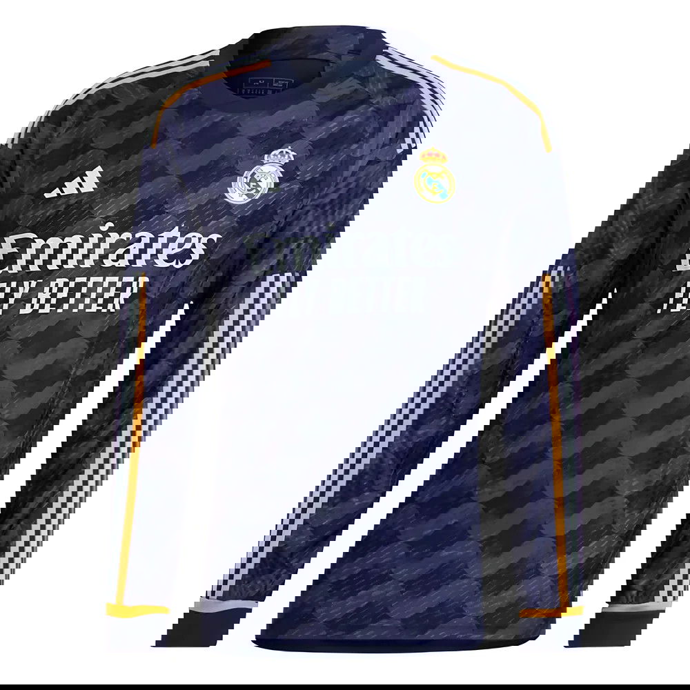 2023-2024 Real Madrid Authentic Long Sleeve Away Shirt 2023-2024 Real Madrid Authentic Long Sleeve Away Shirt