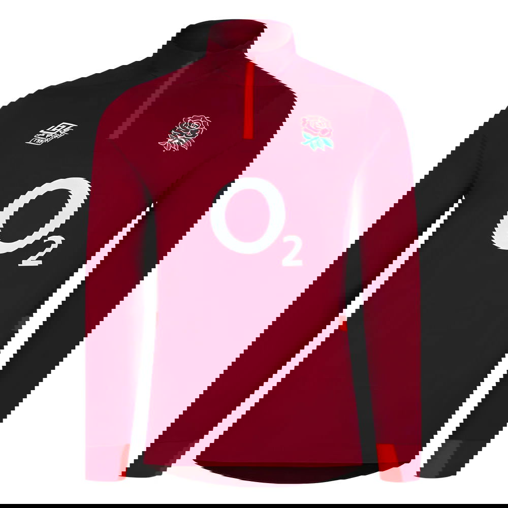 2023-2024 England Rugby Midlayer Top (Tibetan Red) 2023-2024 England Rugby Midlayer Top (Tibetan Red)