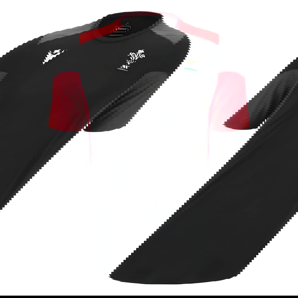 2023-2024 Wales Rugby WRU Training Gym Shirt (Black) 2023-2024 Wales Rugby WRU Training Gym Shirt (Black)