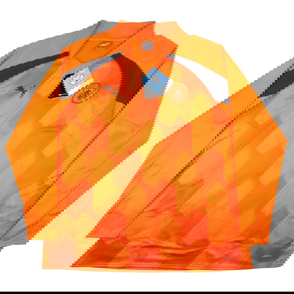 2023-2024 Man City Pre-Match LS Sweat Top (Orange) 2023-2024 Man City Pre-Match LS Sweat Top (Orange)