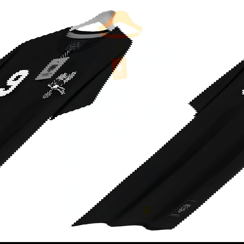 Newcastle Shearer The Magpie 9 Retro Shirt (Black) Newcastle Shearer The Magpie 9 Retro Shirt (Black)