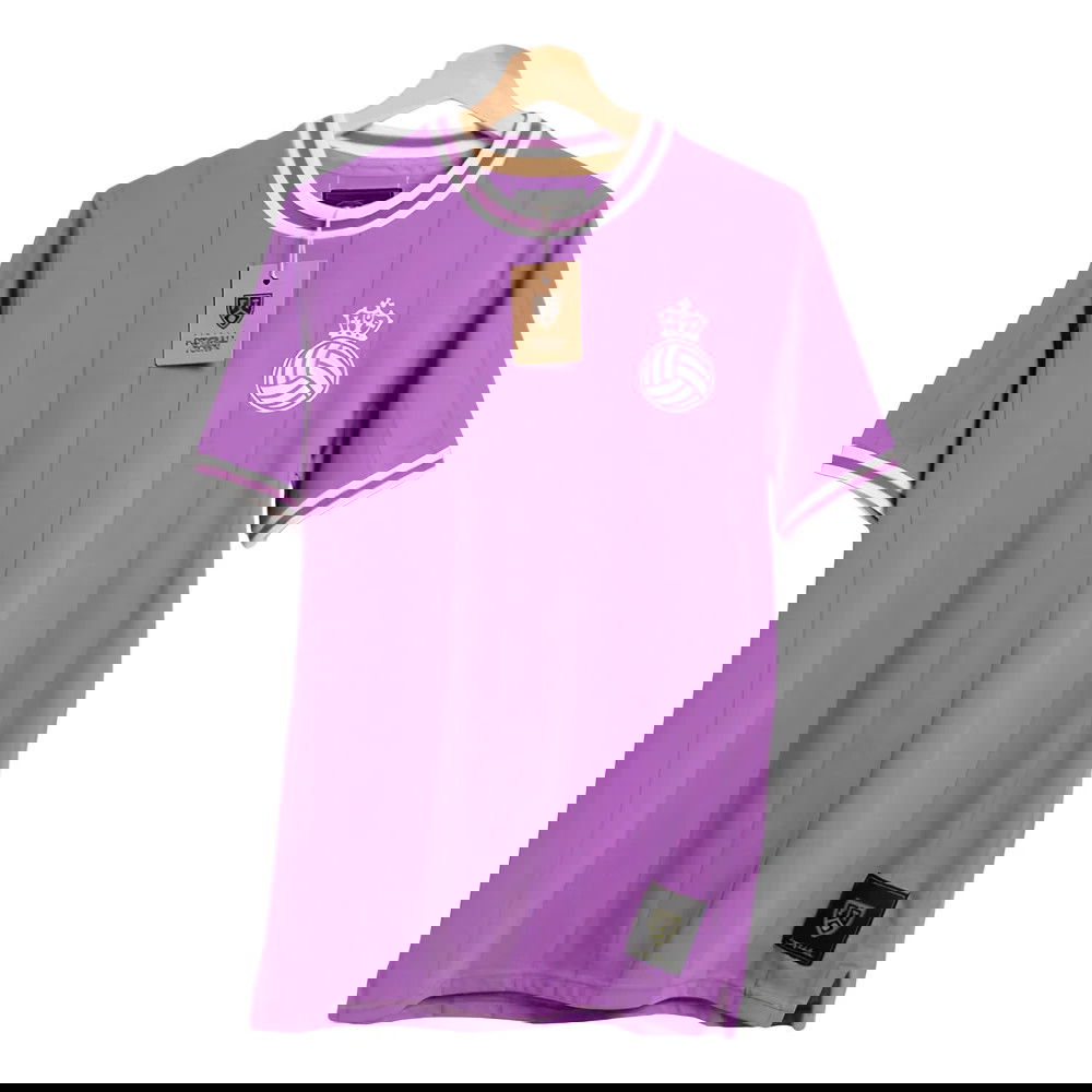 Madrid La Corona Purple Retro Football Shirt Madrid La Corona Purple Retro Football Shirt
