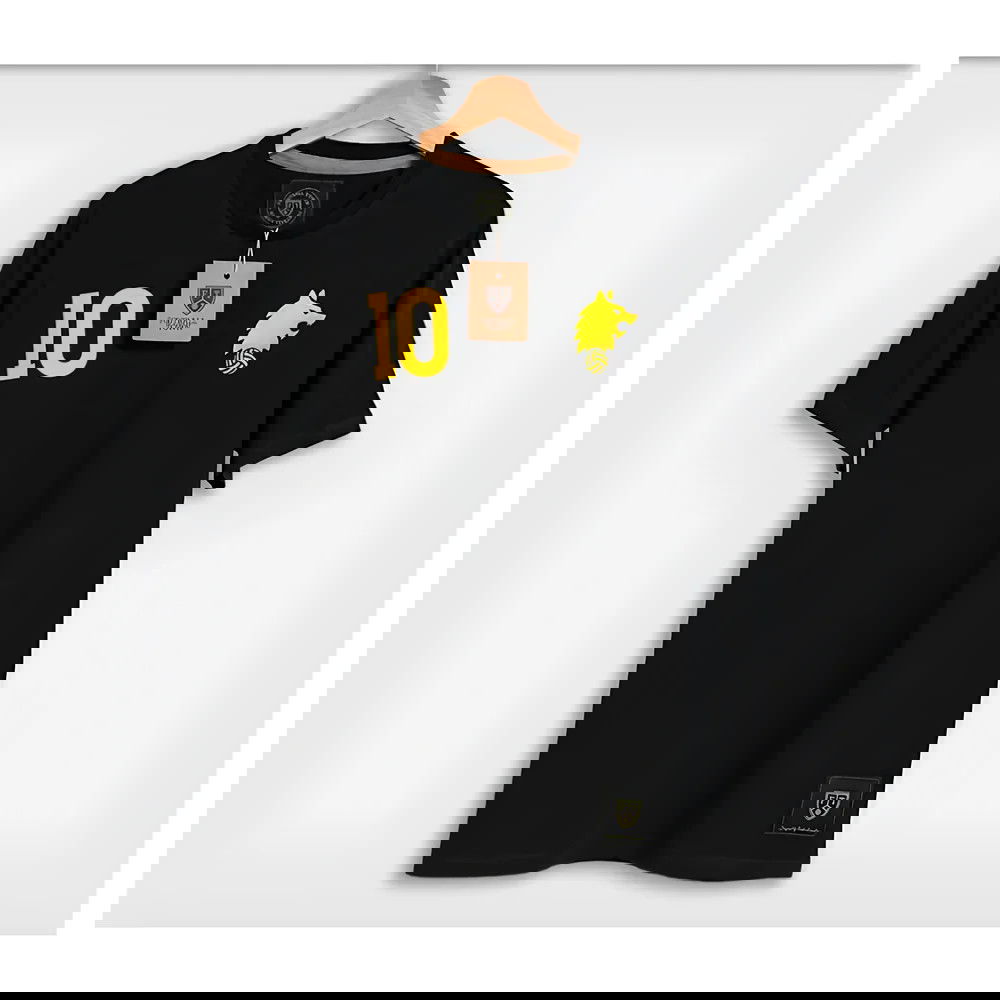 The Wolf 10 Retro Football T-Shirt (Black) The Wolf 10 Retro Football T-Shirt (Black)