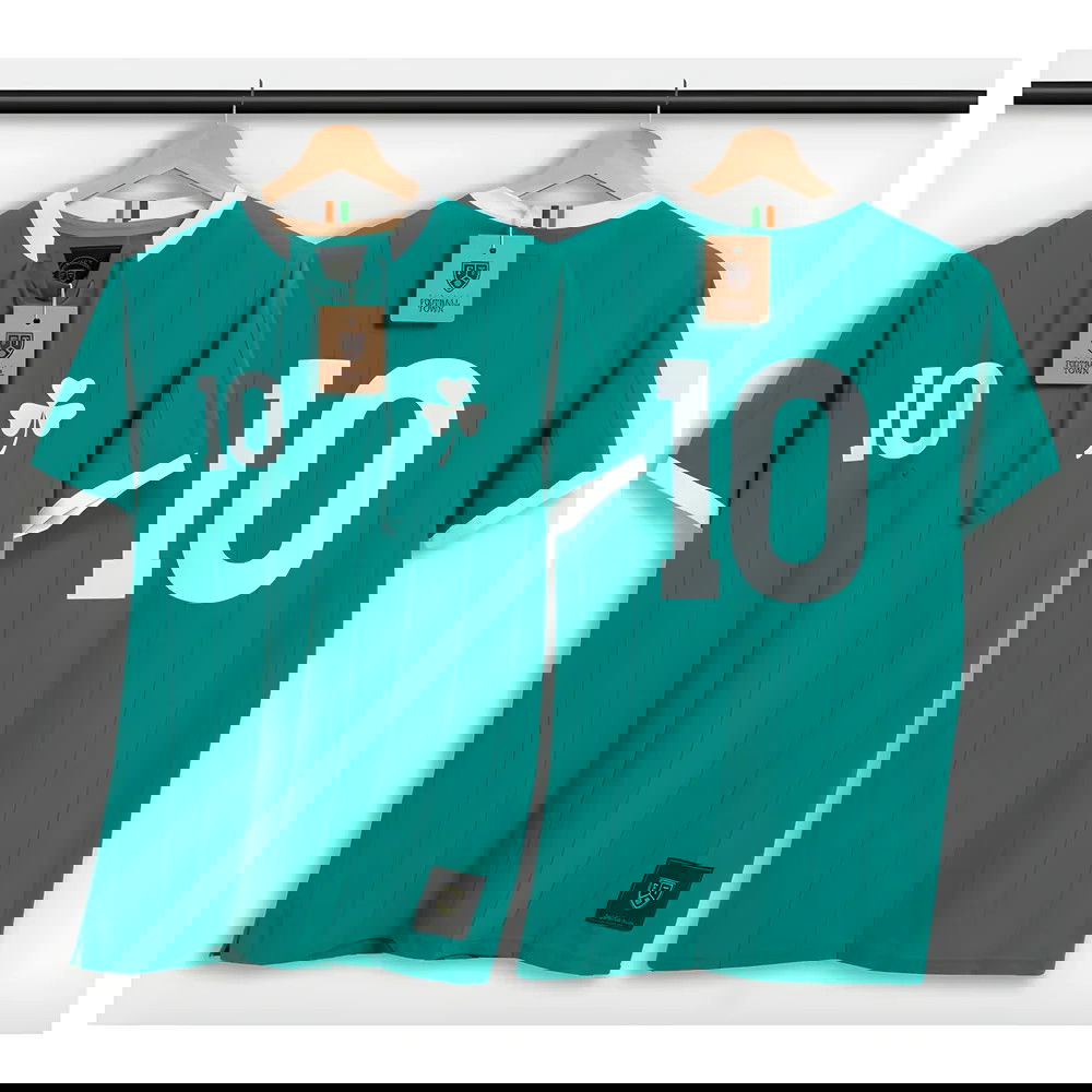 Ireland Retro Shirt Keane with Laces The Green Army Ireland Retro Shirt Keane with Laces The Green Army