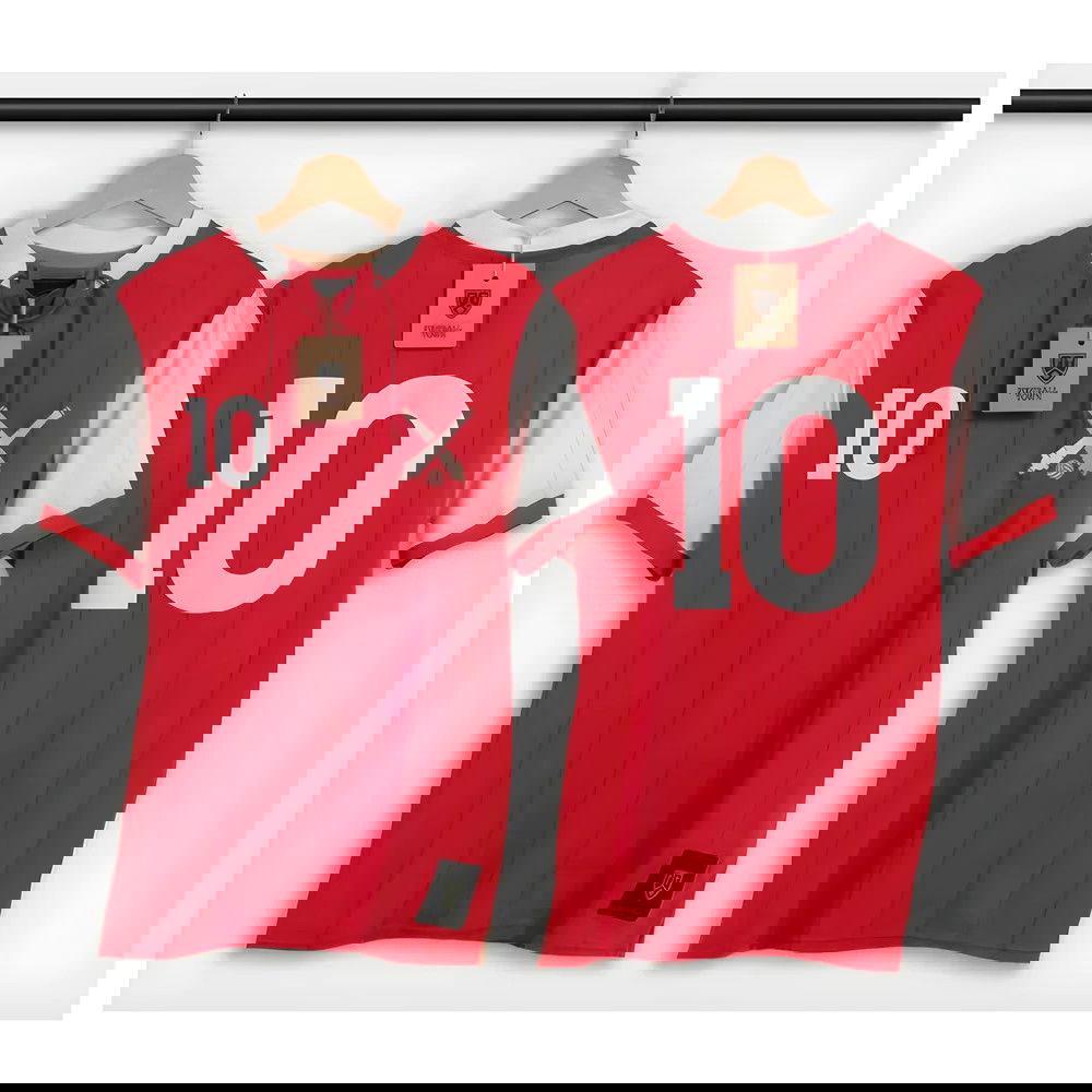 The Cannon Bergkamp Home Retro Football Shirt with Laces The Cannon Bergkamp Home Retro Football Shirt with Laces