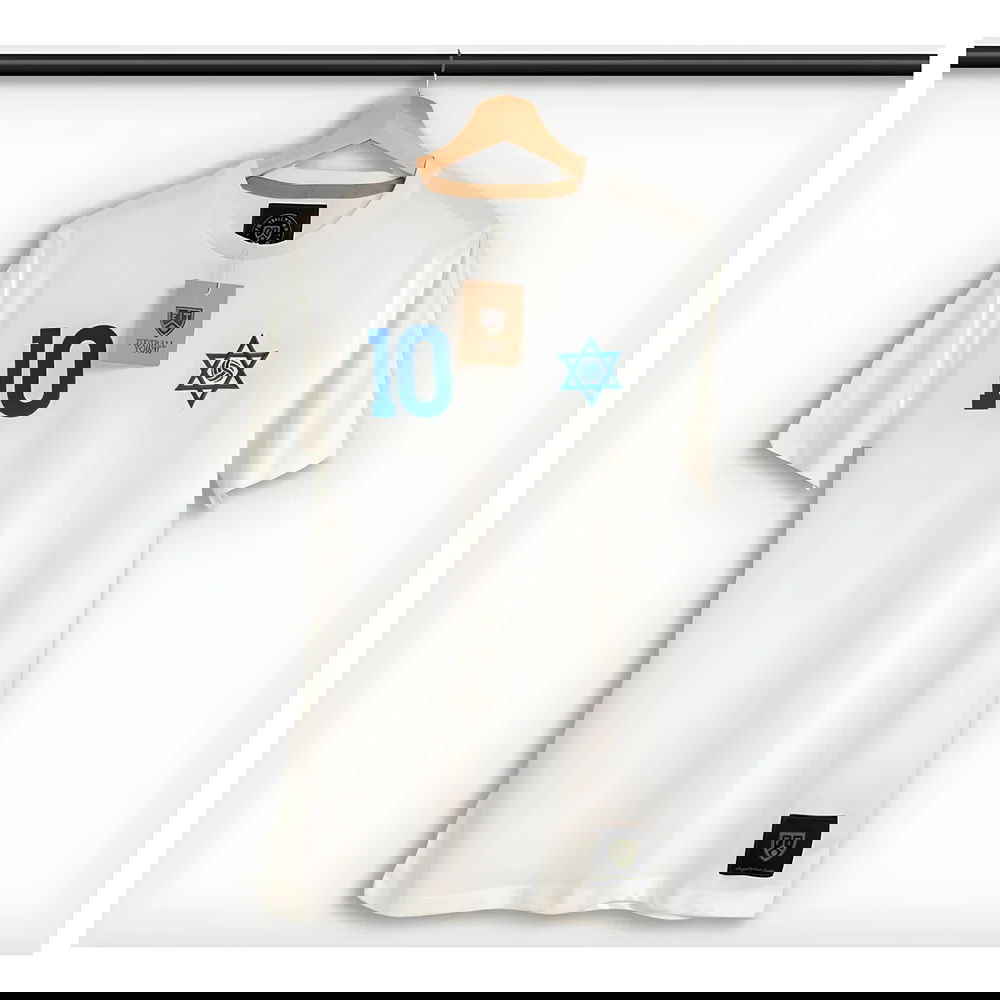 Israel Magen David 10 Retro Football Tee (White) Israel Magen David 10 Retro Football Tee (White)
