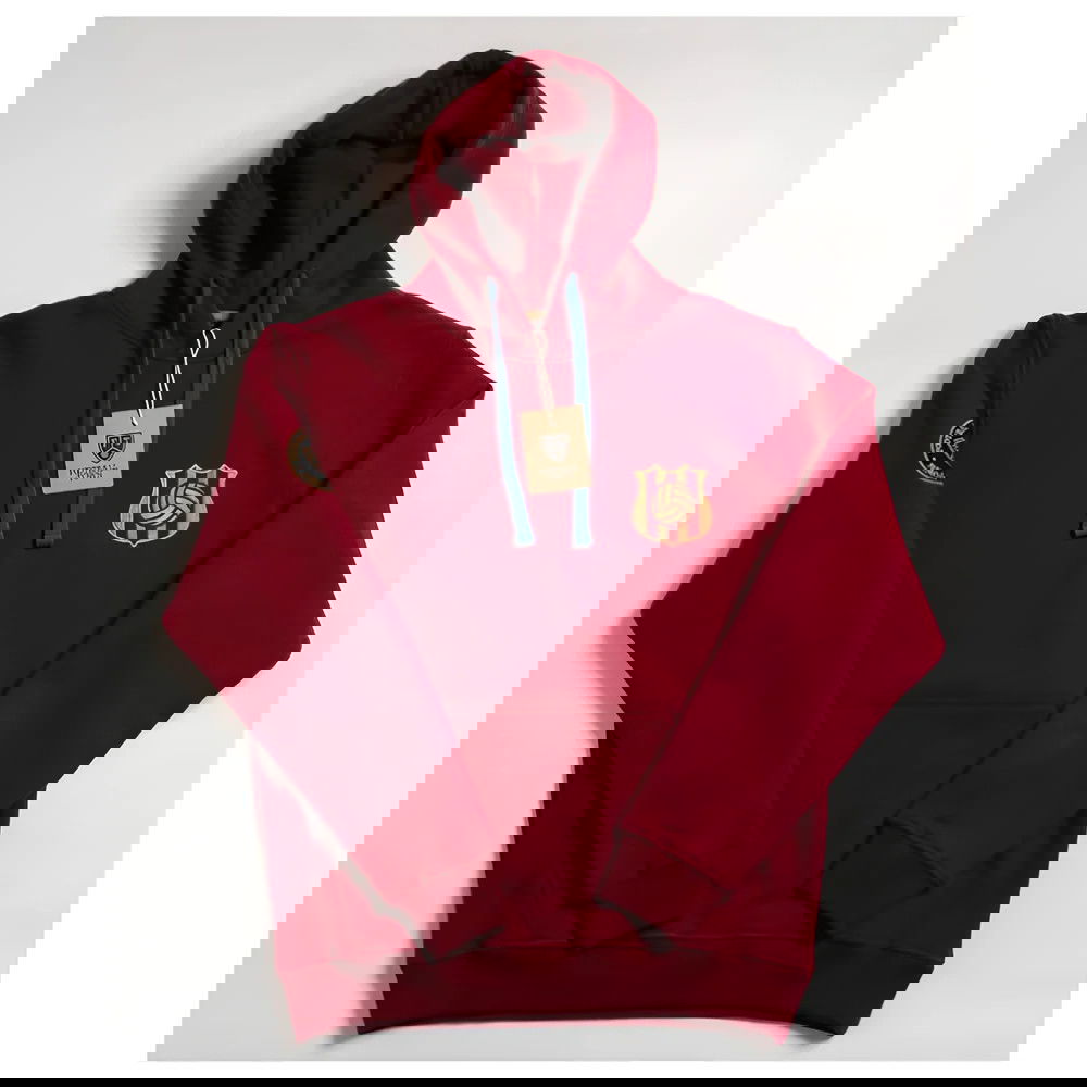 Barcelona Retro Football Hoodie (Red) Barcelona Retro Football Hoodie (Red)