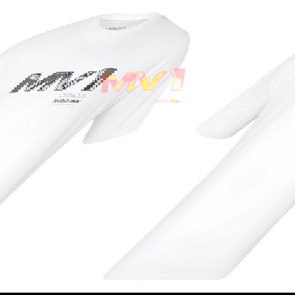 2024 Red Bull Racing Max Verstappen Pop Art Oversized T-Shirt (White) 2024 Red Bull Racing Max Verstappen Pop Art Oversized T-Shirt (White)