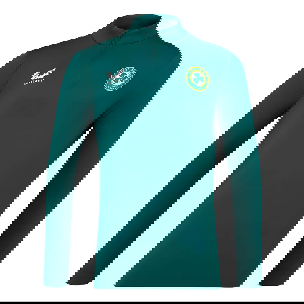 2023-2024 Republic of Ireland Players Half Zip Midlayer (Green) 2023-2024 Republic of Ireland Players Half Zip Midlayer (Green)
