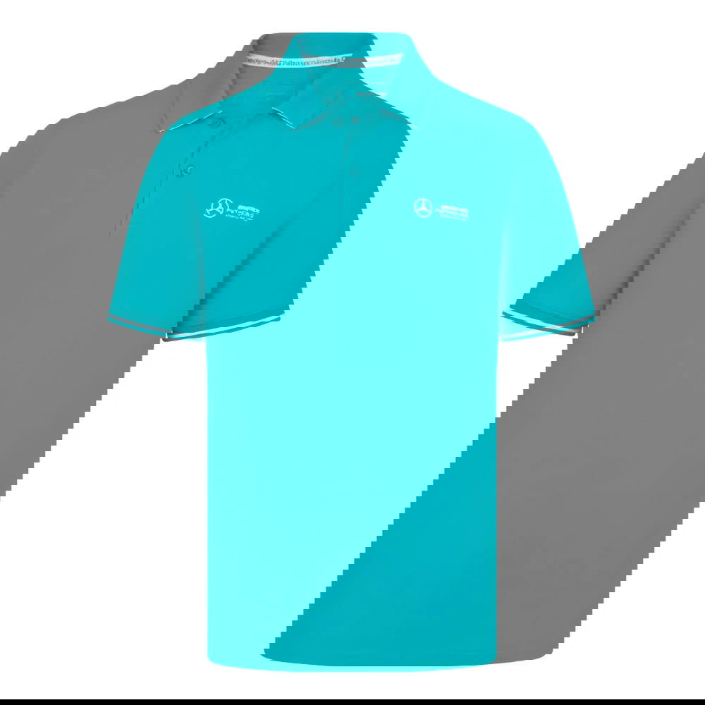 2024 Mercedes-AMG Team Polo Shirt (Ultra Teal) 2024 Mercedes-AMG Team Polo Shirt (Ultra Teal)