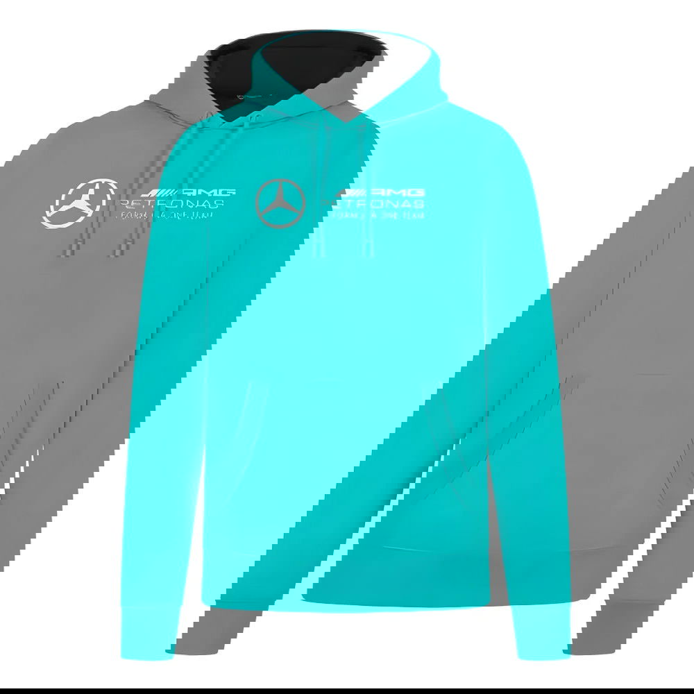 2024 Mercedes Mens Logo Hoody (Ultra Teal) 2024 Mercedes Mens Logo Hoody (Ultra Teal)