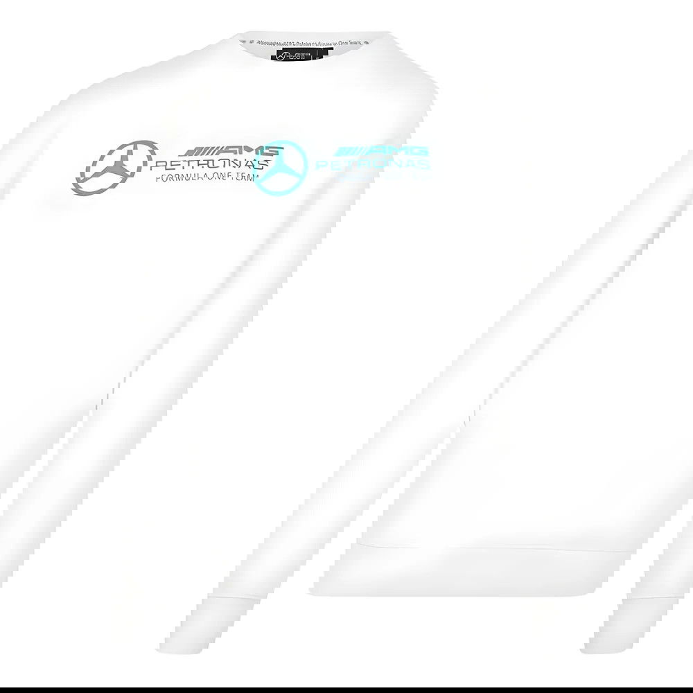 2024 Mercedes-AMG Mens Crew Neck Sweatshirt (White) 2024 Mercedes-AMG Mens Crew Neck Sweatshirt (White)