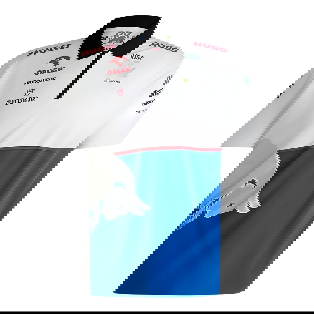2024 Racing Bulls Visa Cash App Polo Shirt (White) 2024 Racing Bulls Visa Cash App Polo Shirt (White)