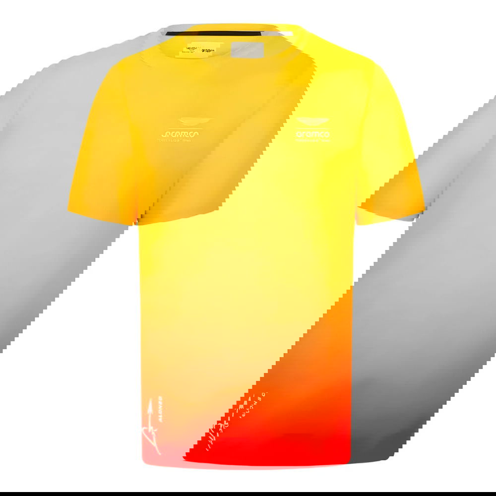 2024 Aston Martin Team Barcelona Alonso Graphic T-Shirt 2024 Aston Martin Team Barcelona Alonso Graphic T-Shirt