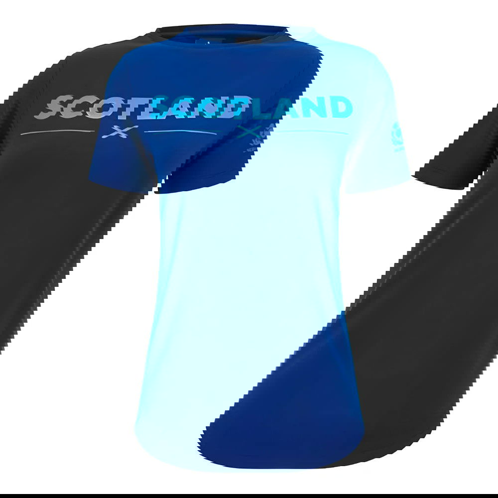 2024-2025 Scotland Rugby Leisure Cotton T-Shirt (Navy) - Womens 2024-2025 Scotland Rugby Leisure Cotton T-Shirt (Navy) - Womens