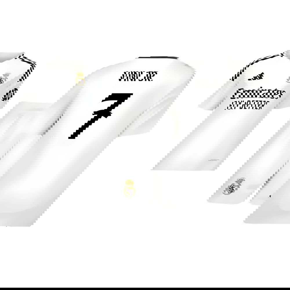 2024-2025 Real Madrid Home Youth Kit (Vini Jr. 7) 2024-2025 Real Madrid Home Youth Kit (Vini Jr. 7)