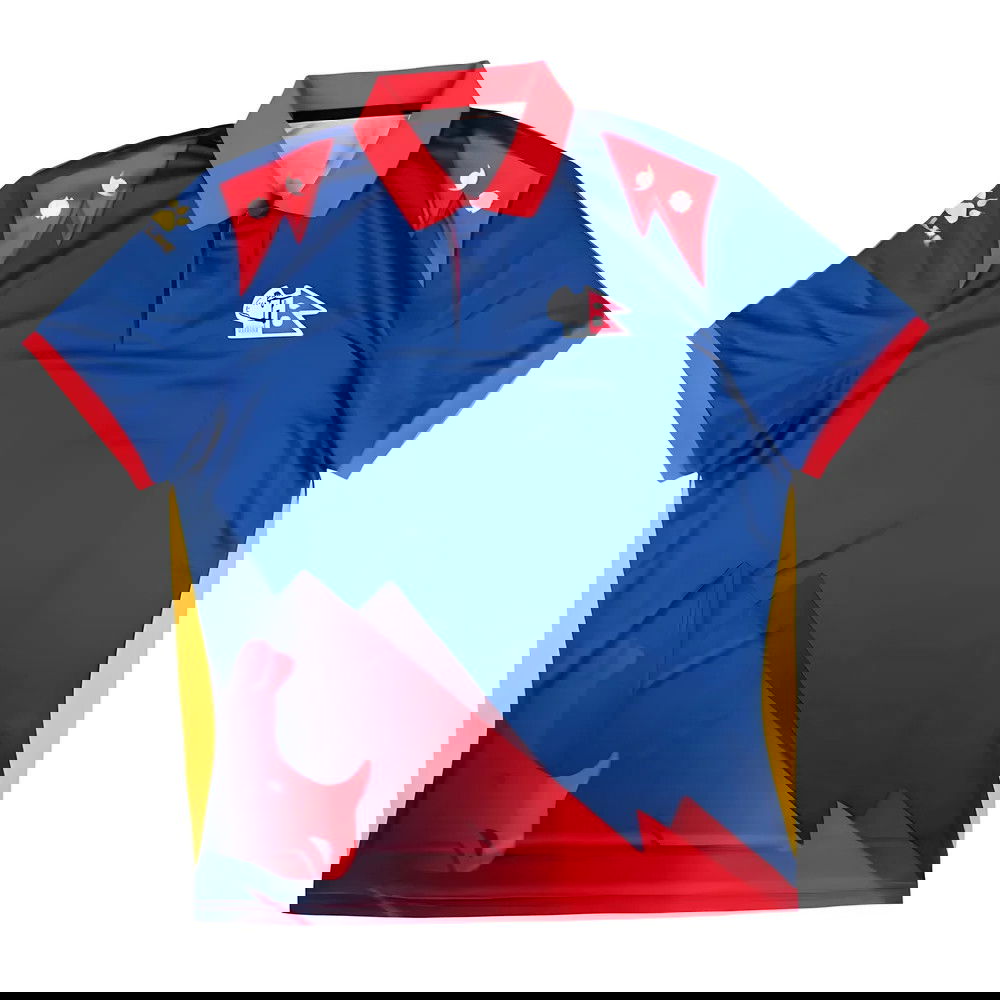 2024-2025 Nepal Cricket Polo Shirt (Blue) 2024-2025 Nepal Cricket Polo Shirt (Blue)