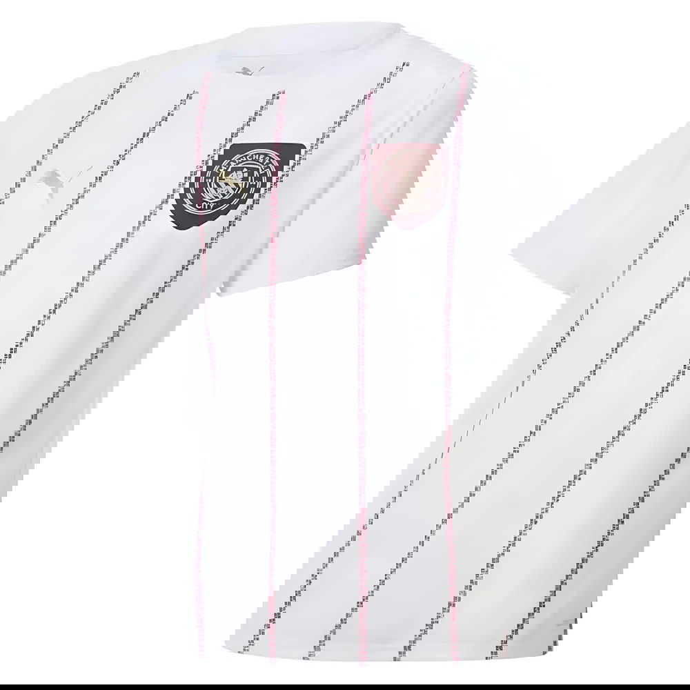 2024-2025 Man City Prematch SS Jersey (White) - Kids 2024-2025 Man City Prematch SS Jersey (White) - Kids