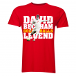 David Beckham England Legend T-Shirt (Red) - Kids  David Beckham England Legend T-Shirt (Red) - Kids