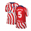 2022-2023 Atletico Madrid Home Shirt (Kids) (R DE PAUL 5)  2022-2023 Atletico Madrid Home Shirt (Kids) (R DE PAUL 5)