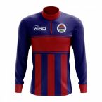 Gambia Concept Football Half Zip Midlayer Top (Blue-Red)