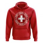 Switzerland Football Badge Hoodie (Red)  Switzerland Football Badge Hoodie (Red)