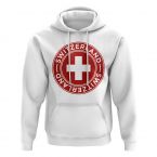 Switzerland Football Badge Hoodie (White)  Switzerland Football Badge Hoodie (White)
