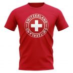 Switzerland Football Badge T-Shirt (Red)  Switzerland Football Badge T-Shirt (Red)