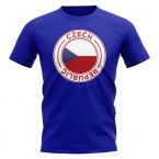 Czech Republic Football Badge T-Shirt (Royal)