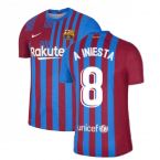 2021-2022 Barcelona Vapor Match Home Shirt (A INIESTA 8)